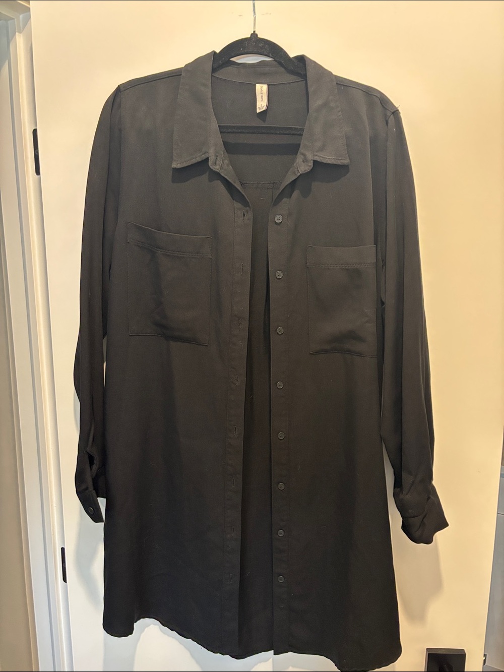 Gentle Fawn Black Longline Button-Down Shirt